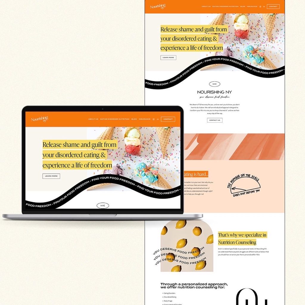 private practice website design home page