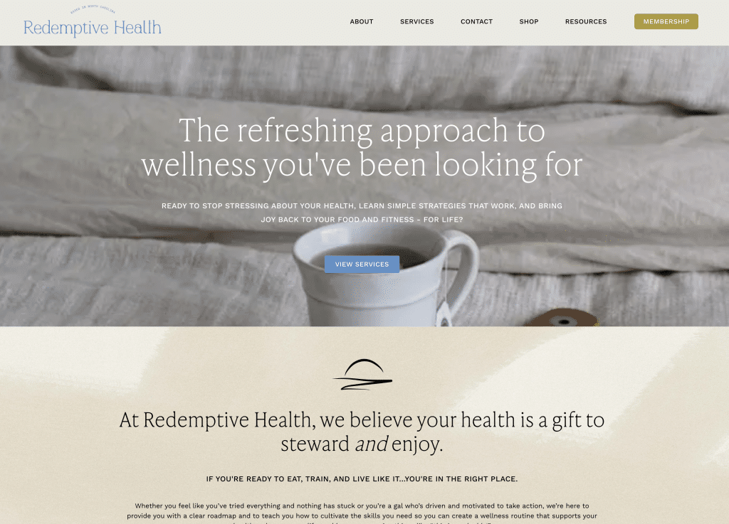 redemeptive health wordpress dietitian websites