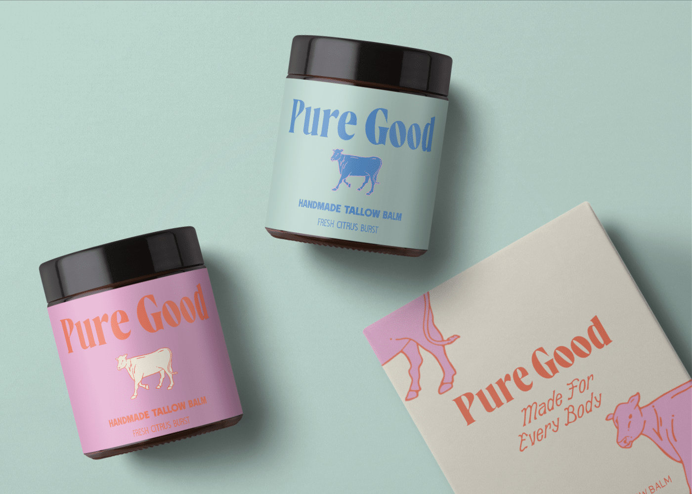 pure good skincare branding multi mockup with box