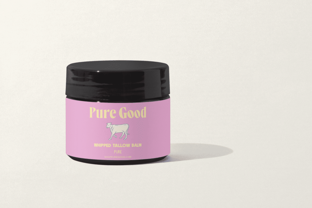 pure 4oz tallow skincare branding