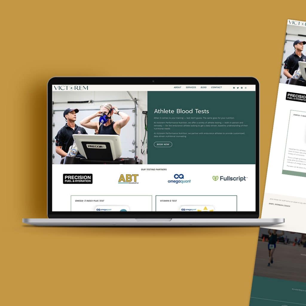 private practice website athlete blood tests page