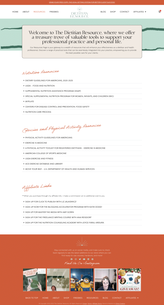oregon dietitian resources for healthcare professionals page