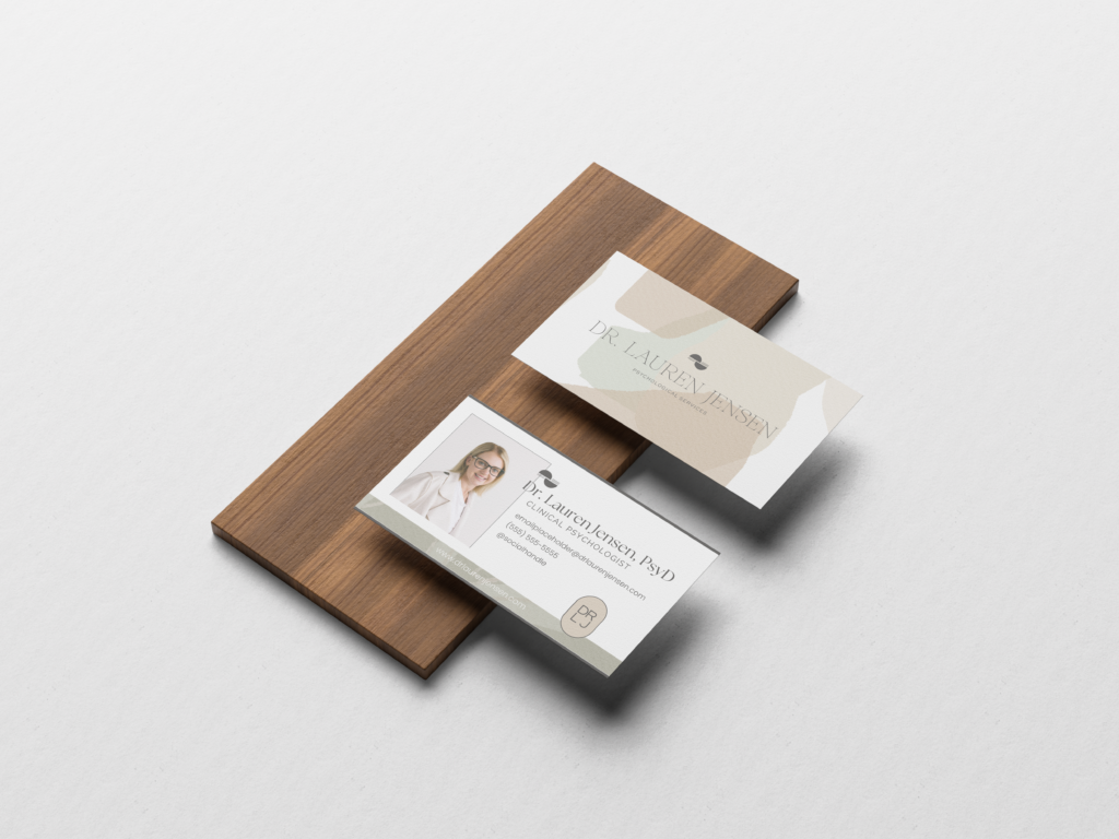 business card design for dr. lauren jensen