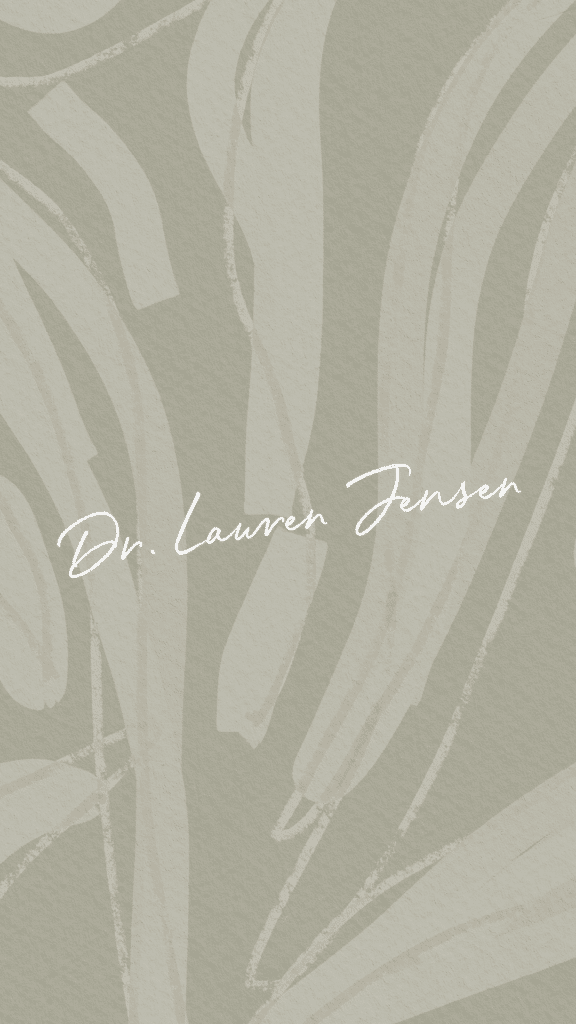 dr. lauren jensens psychologist secondary script on textured background