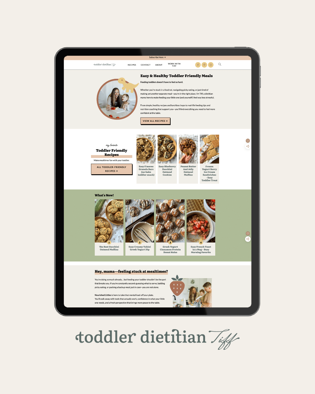 toddler dietitian tiff website by a dietitian website developer