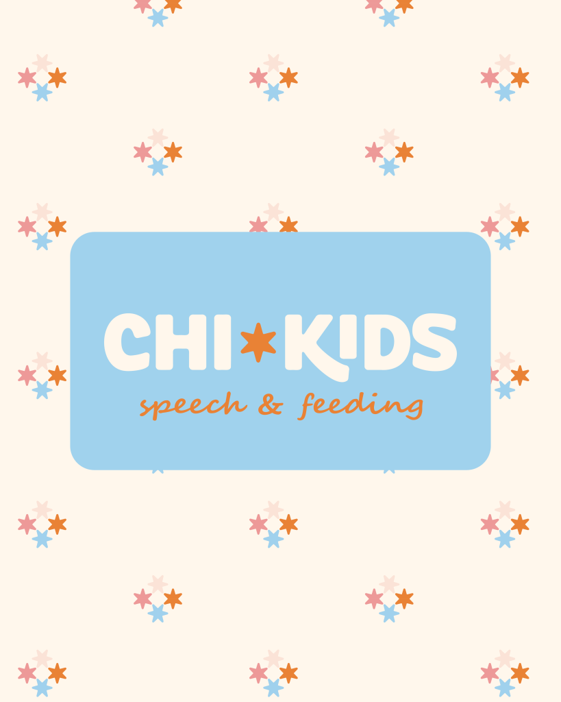 chikids primary logo with pattern background