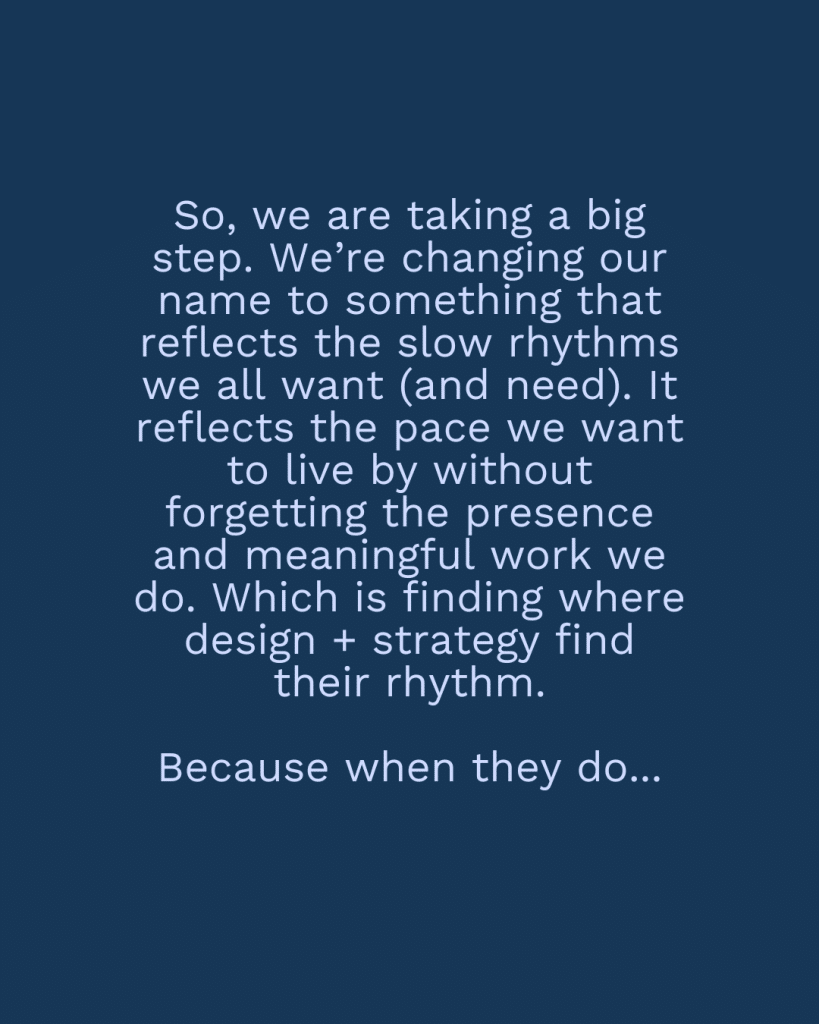 sample communication graphic for a rebrand