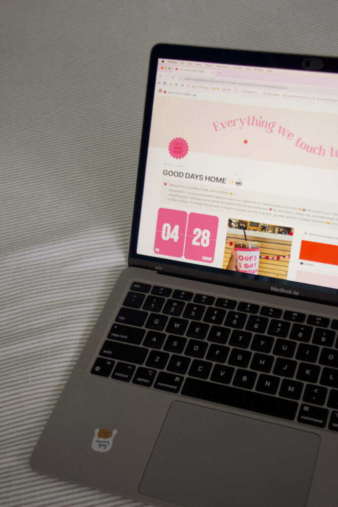 A laptop showing a lifestyle website design sits on a soft surface, demonstrating one of the best website builders for small business.