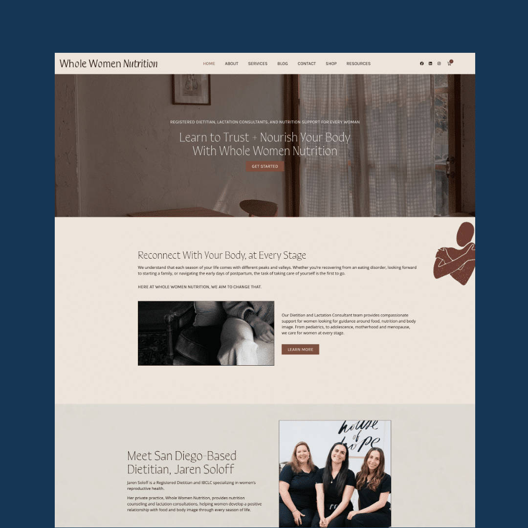 Our custom website design services brought this clean, informative, and professional website layout to life.